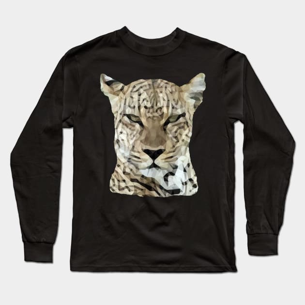 Leopard Polygon - Kenya / Africa Long Sleeve T-Shirt by T-SHIRTS UND MEHR